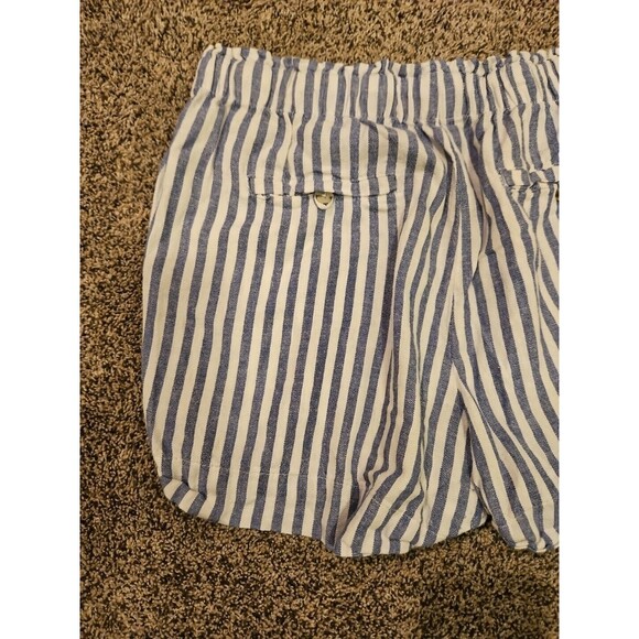 Streetwear Society Shorts Womens L Large Blue White Striped Drawstring Pockets - Picture 7 of 9